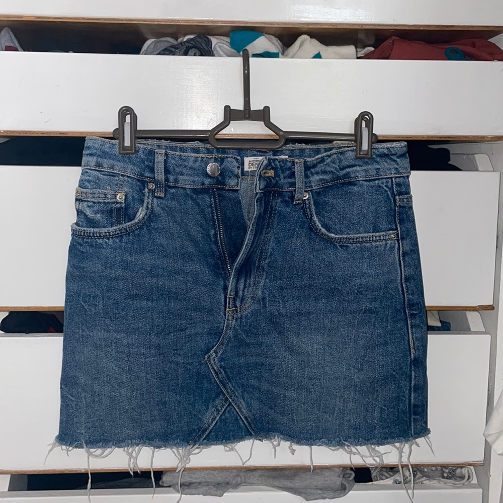 Zara denim mini skirt